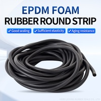 Bande ronde en mousse EPDM d'étanchéité en éponge de type O Bande d'étanchéité en mousse ronde noire Bande ronde en caoutchouc mousse EPDM