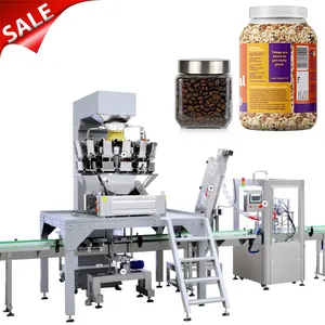 In Stock Automatic Beans Weighing Filling Machine For Oat Oatmeal Coffee Beans Bottle Filling Packing Machine