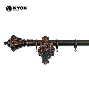 Set di <span class=keywords><strong>aste</strong></span> per tende KYOK ornamenti per tende di lusso classici set di staffe per testa romana - Product Image 5