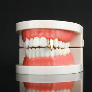 Grilles dentaires Hip Hop, crocs <span class=keywords><strong>de</strong></span> <span class=keywords><strong>vampire</strong></span>, Halloween, drôle, plaqué or véritable, petites grilles dentaires en forme <span class=keywords><strong>de</strong></span> crocs <span class=keywords><strong>de</strong></span> tigre, pour homme et <span class=keywords><strong>femme</strong></span>, appareil dentaire pour une seule <span class=keywords><strong>dent</strong></span> - Product Image 2