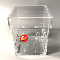 Boîte cadeau en acrylique SHP avec tiroir pour rose éternelle et rangement de bijoux, vitrine transparente, vente en gros