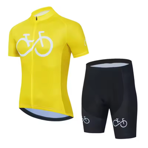 Traje de <span class=keywords><strong>Ciclismo</strong></span> de <span class=keywords><strong>verano</strong></span> personalizado, <span class=keywords><strong>conjunto</strong></span> de pantalones cortos de camisa de manga corta para hombres, transpirable, absorbente del sudor, secado rápido, ligero - Product Image 4