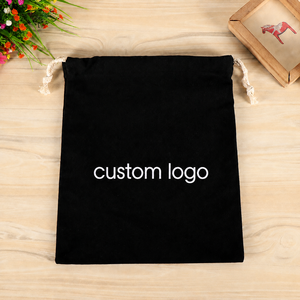 Eco-Friendly Storage Packing Dustproof Custom Letter Logo Cotton <b>Drawstring</b> Canvas Dust Bag - Product Image 2