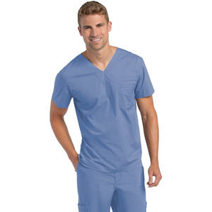 Beau costume de gommage d'hôpital traditionnel pour hommes tissé en coton de polyester Design confortable et élégant pour les patients et le personnel - Product Image 2
