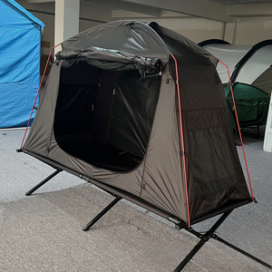 Tenda per persona singola con doppio strato pieghevole in acciaio letto da campeggio da <span class=keywords><strong>terra</strong></span> in tessuto di poliestere - Product Image 6