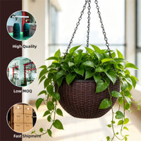 Grandes jardinières murales traditionnelles à double pot à étages, auto-arrosantes, avec trou de drainage, durables, capacité 4,74 L, pour sol