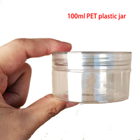 Vente en gros de bouteilles de bonbons vides transparentes en plastique PET de 100ml couvercles en aluminium pour emballage de gâteaux à la cannelle bâton bière fruits café