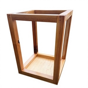 Portavelas de Madera Rústico Hecho a Mano con Impresión Personalizada y Paneles de Vidrio para Iluminación Decorativa Interior - Product Image 5
