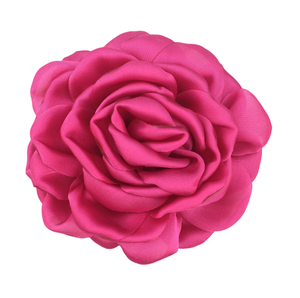 Accessori decorativi per capelli e cappelli da 9cm in <span class=keywords><strong>raso</strong></span> con bordo bruciato rosa con <span class=keywords><strong>fiori</strong></span> e piante - Product Image 3