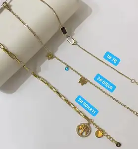 TTM Xuping gelang mutiara sintetis wanita, tipis berbahan baja tahan karat liontin butik