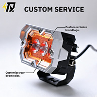 Feux de route avant à LED 12-36V 100W 6000K, éclairage auxiliaire haute luminosité avec clignotant pour moto tout-terrain