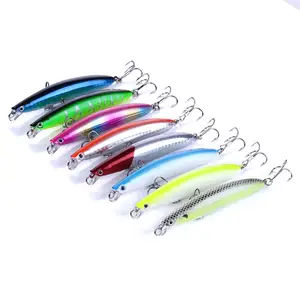 8 pçs/set atacado 9cm/9g iscas de pesca de peixinho isca de peixinho rasas isca de truta isca de peixinho