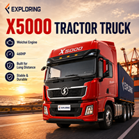 Camion tracteur SHACMAN X5000 6x4 460HP, poids lourd, pour le transport de marchandises sur de longues distances