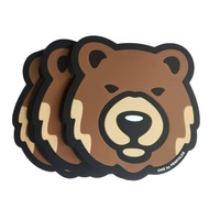 Sets de table ronds en plastique imperméables imprimés UV avec des animaux de dessin animé personnalisés pour l'utilisation à la table des enfants, lavables en machine