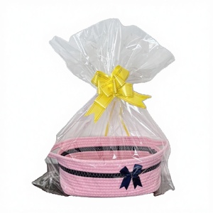 Cestas de Almacenamiento Plegables de Cuerda de Algodón, Modernas, Ecológicas, de Alta Calidad, para Regalos de Pascua, Juguetes, Dulces y Bocadillos - Product Image 3