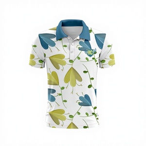 Unisex Summer Casual Short Sleeve for Shirts Bulk Wholesale Breathable Anti-UV Polyester Jersey Embroidered Floral Lace Plus - Product Image 1