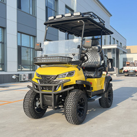 Ventes directes d'usine Voiturette de golf tout-terrain électrique 4 places Voiturettes de golf touristiques équipées d'une batterie au lithium 72V