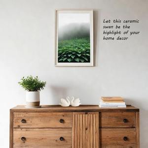 Статуэтка лебедя из ПВХ, арт-деко, домашний декор, украшение для гостиной, офисного стола (белый), юбилей - Product Image 5