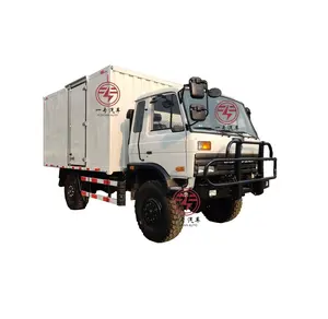 Dongfeng รถบรรทุกออฟโรด4X4,รถบรรทุกตู้บรรทุกสินค้ารถตู้4WD