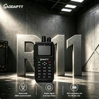 Talkie-walkie 4G GaodaPTT R11 POC LTE DMR IPX-8 étanche avec carte SIM VHF UHF sans limitation de distance Intercom