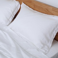 Vente flash : taie d'oreiller 100% lyocell, unie, teinte, en bambou