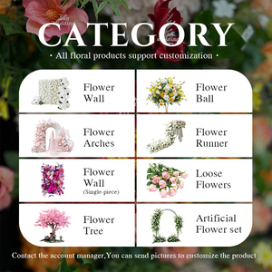 Sunwedding fiore artificiale Runner pannello a fiori per decorazione evento <span class=keywords><strong>vaso</strong></span> e fiori per decorazione di nozze - Product Image 5