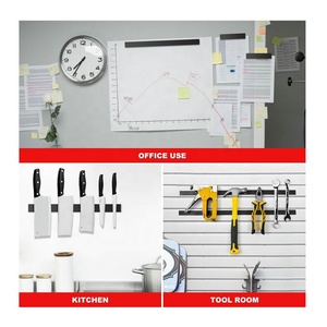 Bandes magnétiques en néodyme, bandes magnétiques flexibles et puissantes avec adhésif <span class=keywords><strong>pour</strong></span> mur, bricolage, art et réfrigérateur - Product Image 3
