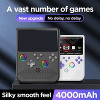 Vente flash : Console de jeu rétro portable H5 avec batterie de 4000 mAh, longue durée de jeu, plus de 30 émulateurs de jeux, éclairage ambiant RVB, prise en charge audio