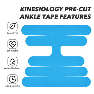 Cinta <span class=keywords><strong>de</strong></span> Kinesiología Precortada, Hipoalergénica y Libre <span class=keywords><strong>de</strong></span> Látex, <span class=keywords><strong>para</strong></span> Alivio del <span class=keywords><strong>Dolor</strong></span> <span class=keywords><strong>de</strong></span> <span class=keywords><strong>Tobillo</strong></span> y Estabilidad Atlética - Product Image 4