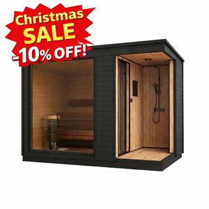 屋外用 無垢材 モダン ヴィラ サウナルーム (ウェットスチーム・シャワールーム付) - Product Image 2