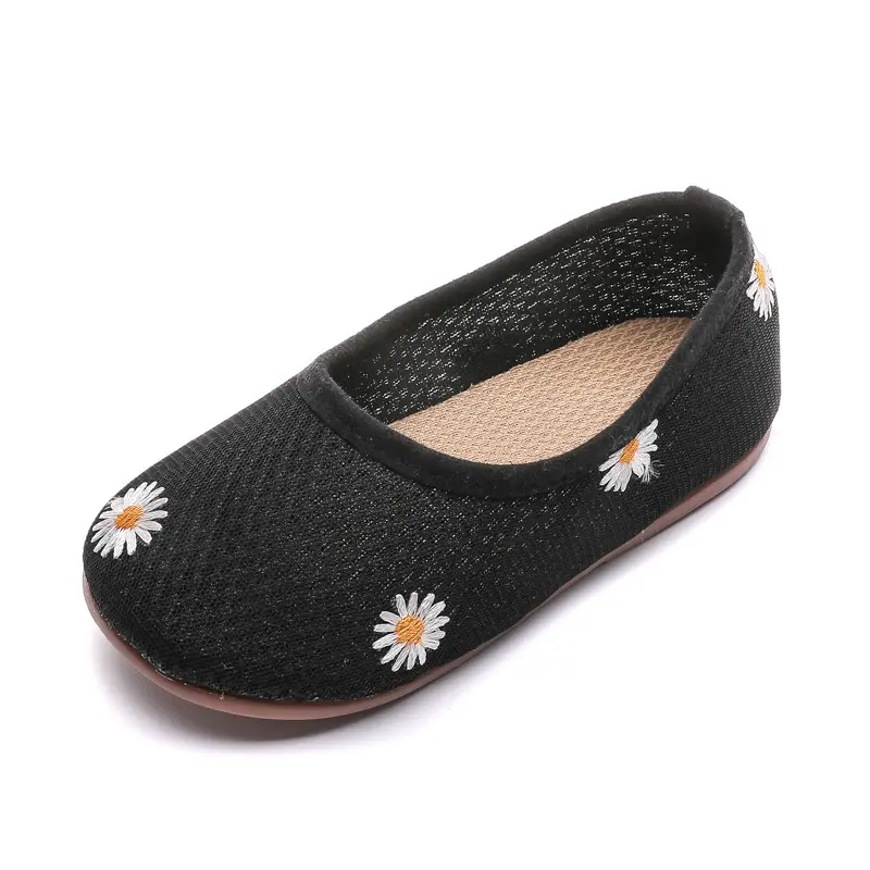 New Design girls Daisy Flower Sandals Youth Cloth Upper For kids in stock baby casual shoes