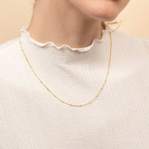 Canner — colliers superposées en argent sterling 925, chaîne en <span class=keywords><strong>or</strong></span> 14k pour femmes, bijoux, petite chaîne de boule - Product Image 5