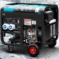 Groupe électrogène diesel à châssis ouvert 11KW 12KW monophasé triphasé refroidi par air avec certification CE ISO, station d'alimentation industrielle robuste