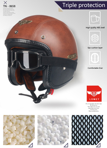 Đôi Visor da xe máy mở mặt Mũ bảo hiểm - Product Image 3