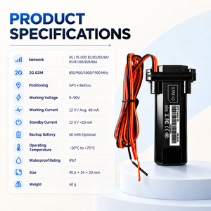 GT02 IP67 Wasserdichter 4G Multi-Band GPS+Beidou Kabelgebundener Tracker, ACC-<span class=keywords><strong>Alarm</strong></span> Echtzeit-Ortungsgerät für Auto Motorrad Flottenmanagement - Product Image 6