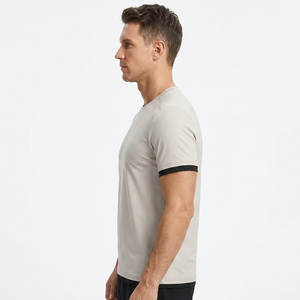 Men's White Short Sleeve Crew Neck Moisture Wicking Breathable Quick Dry <b>Polyester</b> <b>T</b>-<b>Shirt</b> Regular Fit All Seasons Solid Color - Product Image 4