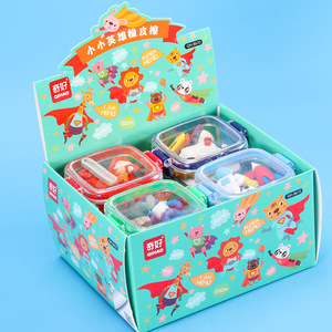 Bộ tẩy hình phi hành gia siêu nhân trái cây và rau củ nhỏ hoạt hình sáng tạo có thể lắp ráp, kèm hộp đựng đồ ăn trưa - Product Image 3