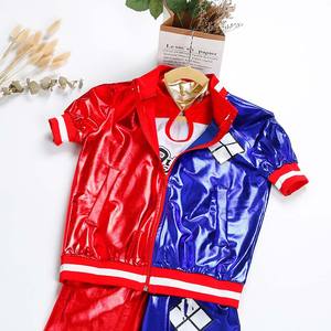 Halloween Adulte Enfant Fille Clown Perruque Cosplay Clown Vêtements Costume 3pcs Veste Chemise Pantalon Costume <span class=keywords><strong>Quinn</strong></span> Costume Enfants SHKG-011 - Product Image 4