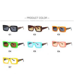 Gafas de sol de las mujeres de los hombres de moda Vintage de diseñador de la <span class=keywords><strong>marca</strong></span> Hip Hop Plaza lente gafas de sol de mujer gafas UV400 - Product Image 5