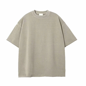 High Quality 100% Cotton Tshirts Custom Mock Neck Black T-shirt Men Oversized Blank Plain t Shirts <strong>Clothing</strong> for Wholesale - Product Image 6