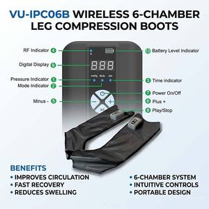 Bomba <span class=keywords><strong>de</strong></span> Terapia <span class=keywords><strong>de</strong></span> Compresión <span class=keywords><strong>de</strong></span> Aire Inalámbrica OEM ODM Recargable, Botas <span class=keywords><strong>de</strong></span> Recuperación <span class=keywords><strong>de</strong></span> 6 Cámaras, Sistema <span class=keywords><strong>de</strong></span> Masaje <span class=keywords><strong>de</strong></span> Piernas Completas para Atletas - Product Image 4