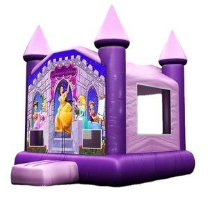 Château plein d'entrain gonflable en PVC de nouvelle conception commerciale pour le jeu extérieur d'enfants prêt avec la glissière combinée et l'expédition de mer de ventilateur - Product Image 1