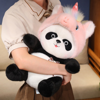 Venta al por mayor Kwaii Transformado Suave Panda Unicornio Juguetes de Peluche Animal de Peluche Regalos