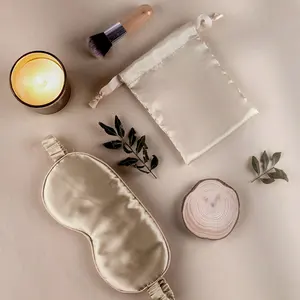 Sac en satin à cordon personnalisé pour merchandising - Product Image 3