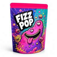 Sachets Doypack Personnalisés Brillants pour Bonbons Chewing-gum, Emballages Dessin Animé pour Vente au Détail de Confiseries, Marque Privée OEM