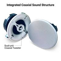 Haut-parleur coaxial de plafond à bride étroite en gros, système PA 70V 100V, haut-parleur de musique d'ambiance sans cadre pour hôtel et bureau