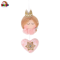 Zaves 6 pouces Macaron Candy Series Cute Santa Snowman Plush Pendentifs d'arbre de Noël Parfait pour la décoration de vacances de Noël