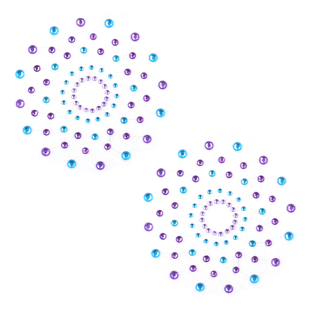 Sac opp diamant creux en poudre bleue de feux d'artifice romantiques