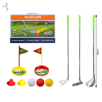 Vente en gros de mini jeux de golf pour enfants mini 8 pièces intérieur extérieur jeu de golf sport jouet en plastique ensemble de jeu d'entraînement de golf