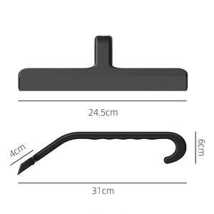 Hang All-in-One Silicone <strong>Shower</strong> <strong>Squeegee</strong> with Built-in Hook for Bathroom Window Mirror Tile Wall Car 10-Inch Black - Product Image 5